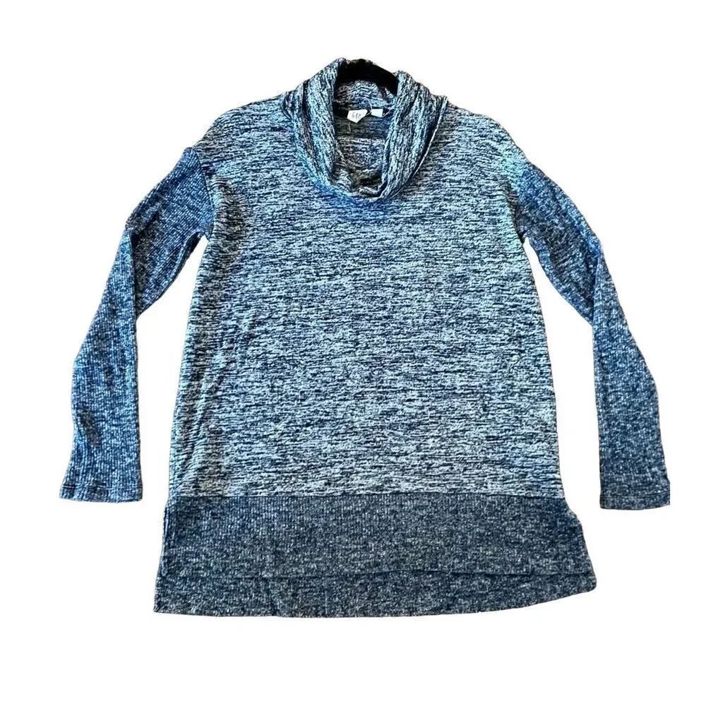 Gap navy cowl neck space dye sweater medium